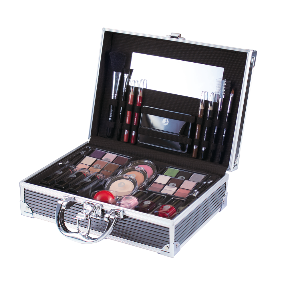 2K All About Beauty Train Case Black