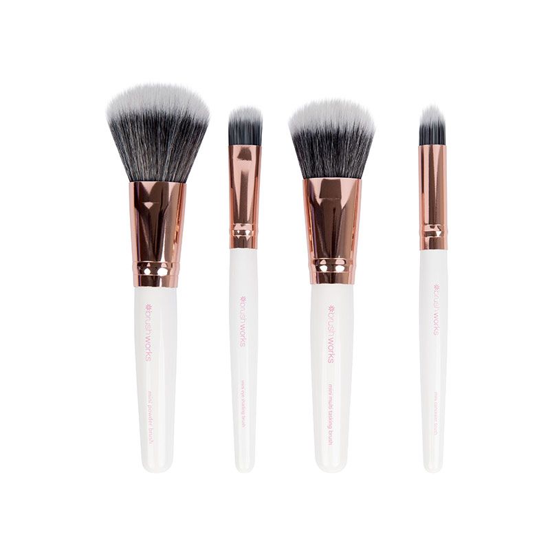 Brushworks Travel Set- Pink & Gold