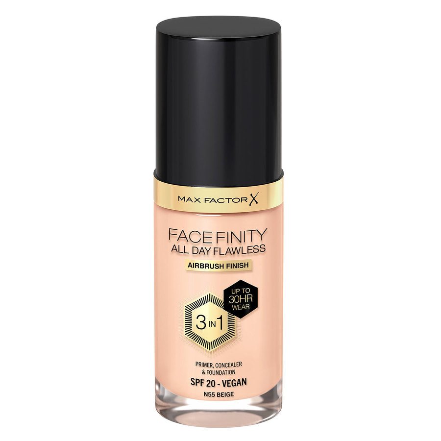 Max Factor All Day Flawless 3-in-1 Foundation N55 Beige 30ml