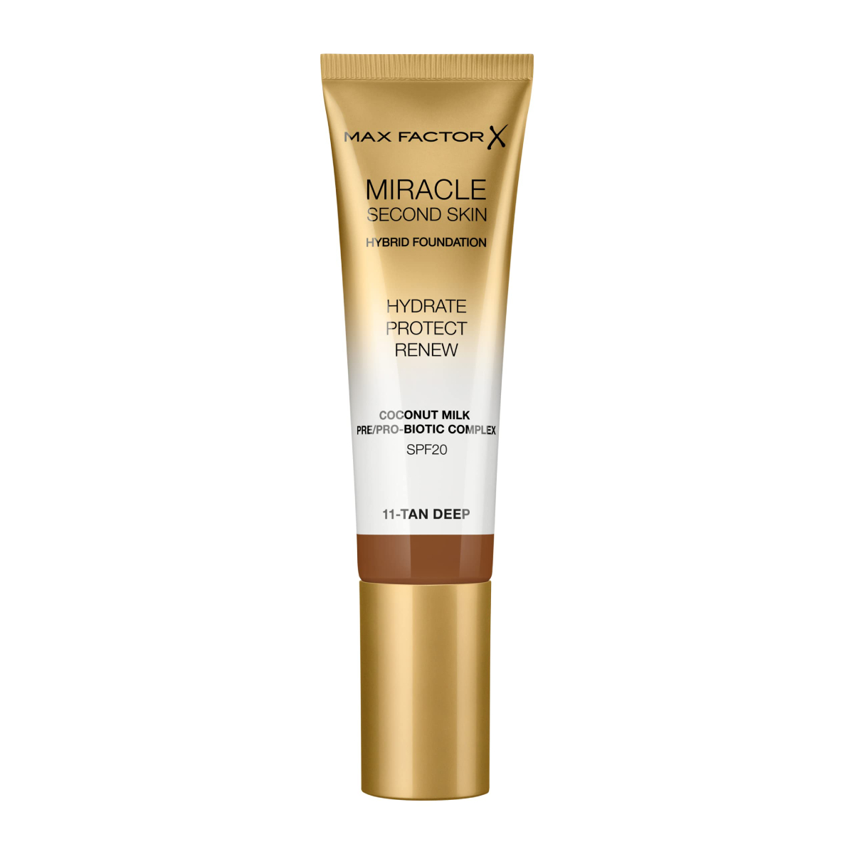 Max Factor Miracle Second Skin Hybrid Foundation 11-Tan Deep