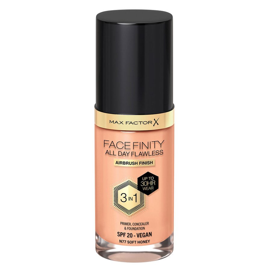 Max Factor All Day Flawless 3-in-1 Foundation N77 Soft Honey 30ml