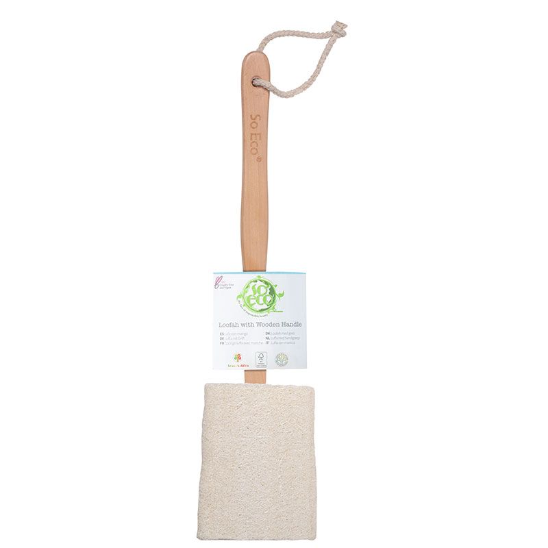 So Eco Flat Loofah with Wooden Handle
