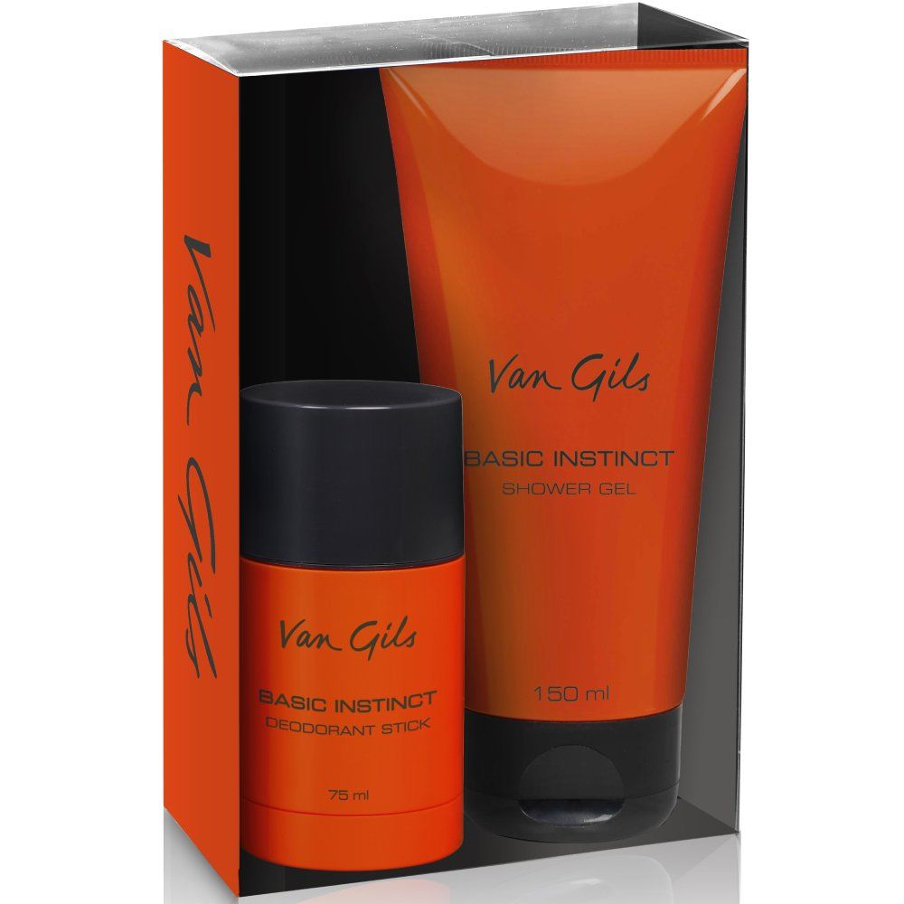 Van Gils Basic Instinct Deostick 75ml + Shower Gel 150ml Gift Set