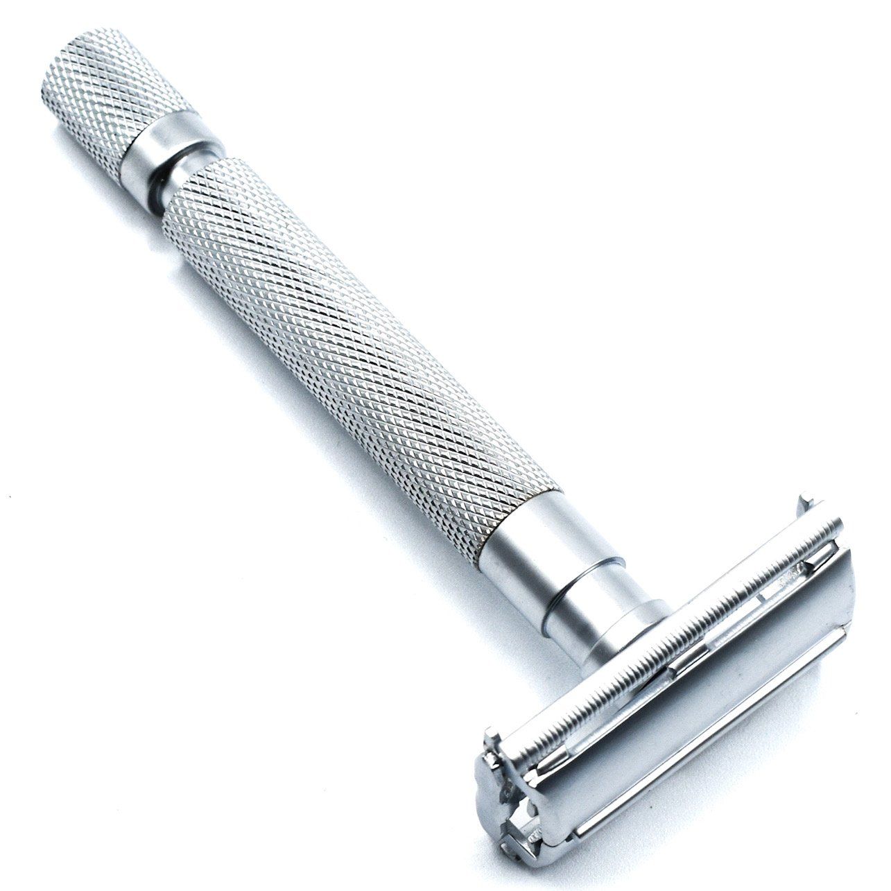 Parker Satin Chrome Textured Heavy Weight Butterfly Open Safety Razor
