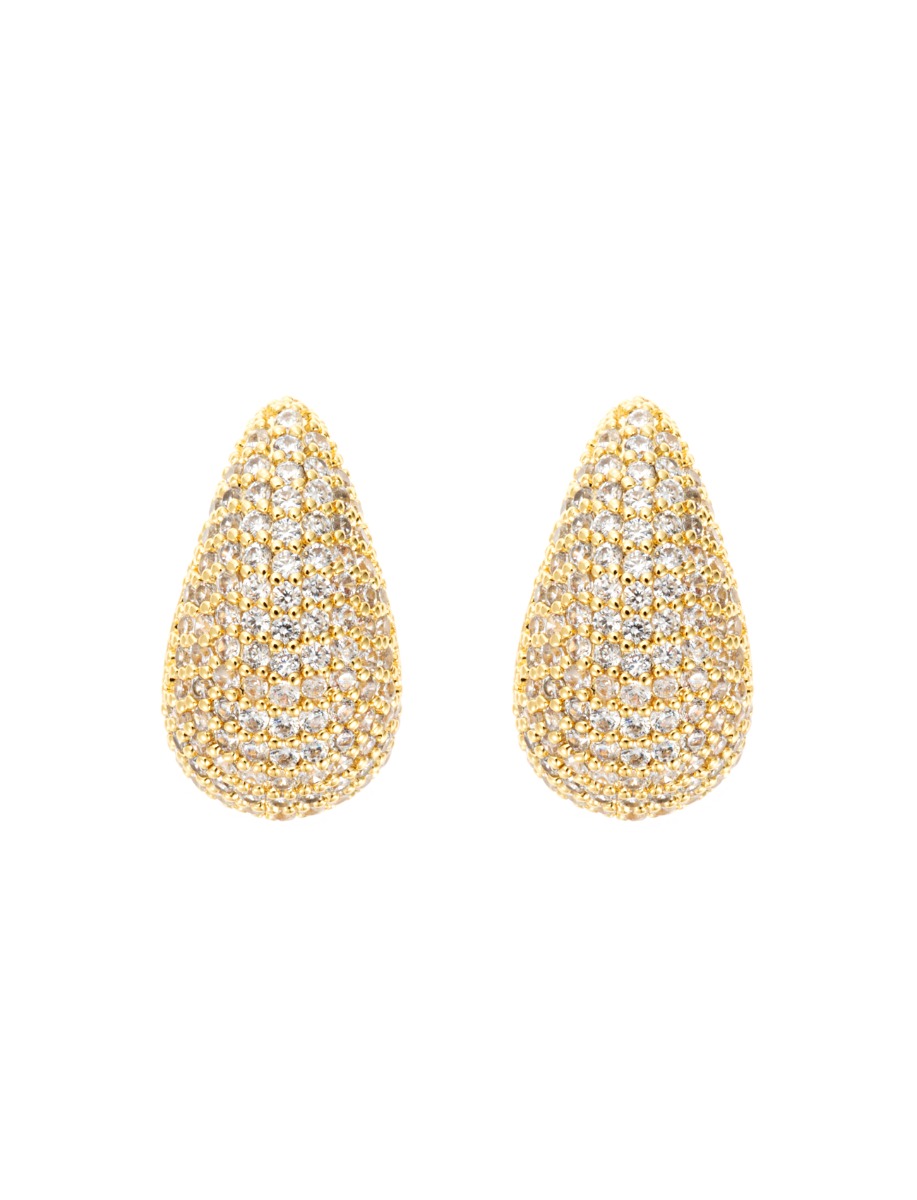 By Jolima Corinne Crystal Small Earring Gold
