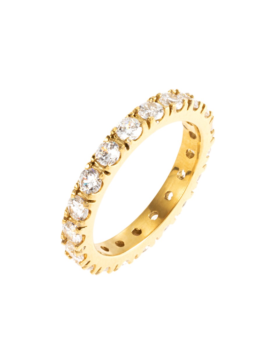 By Jolima Crystal Eternity Ring Gold strl 17