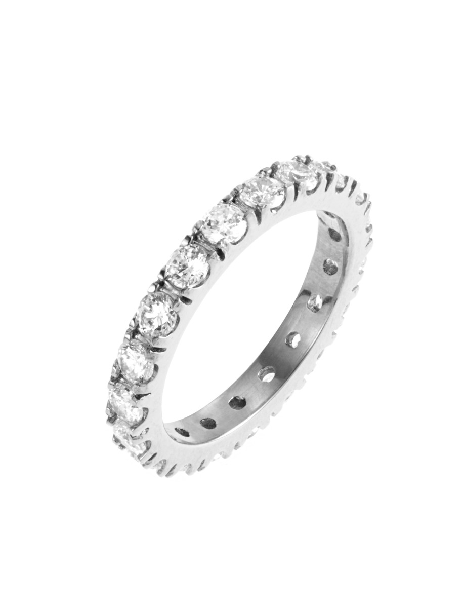 By jolima Crystal Eternity Ring Steel strl 17