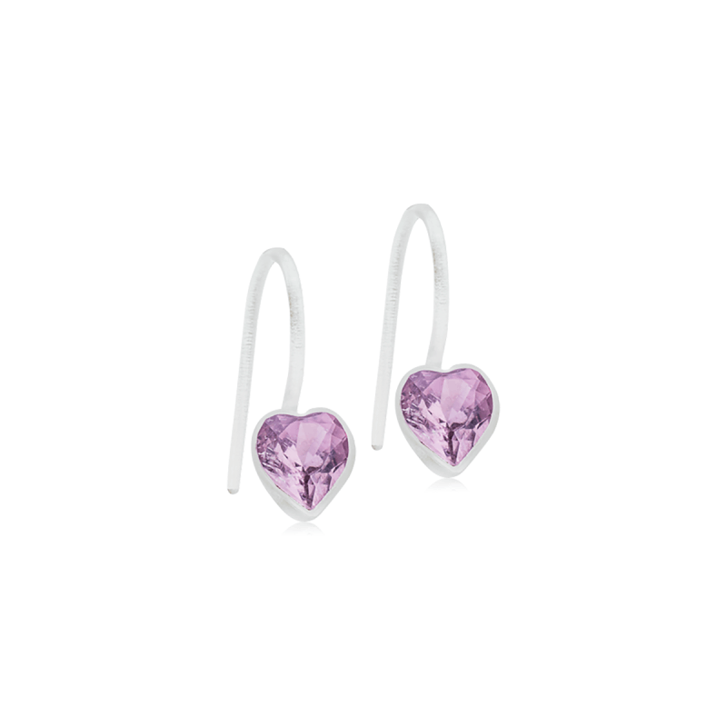 Blomdahls - MP Fixed Heart 6mm, Light Amethyst