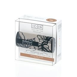 Millefiori Milano Icon - Car Air Freshener Icon "Textile Floral" 73 - Vanilla & Wood