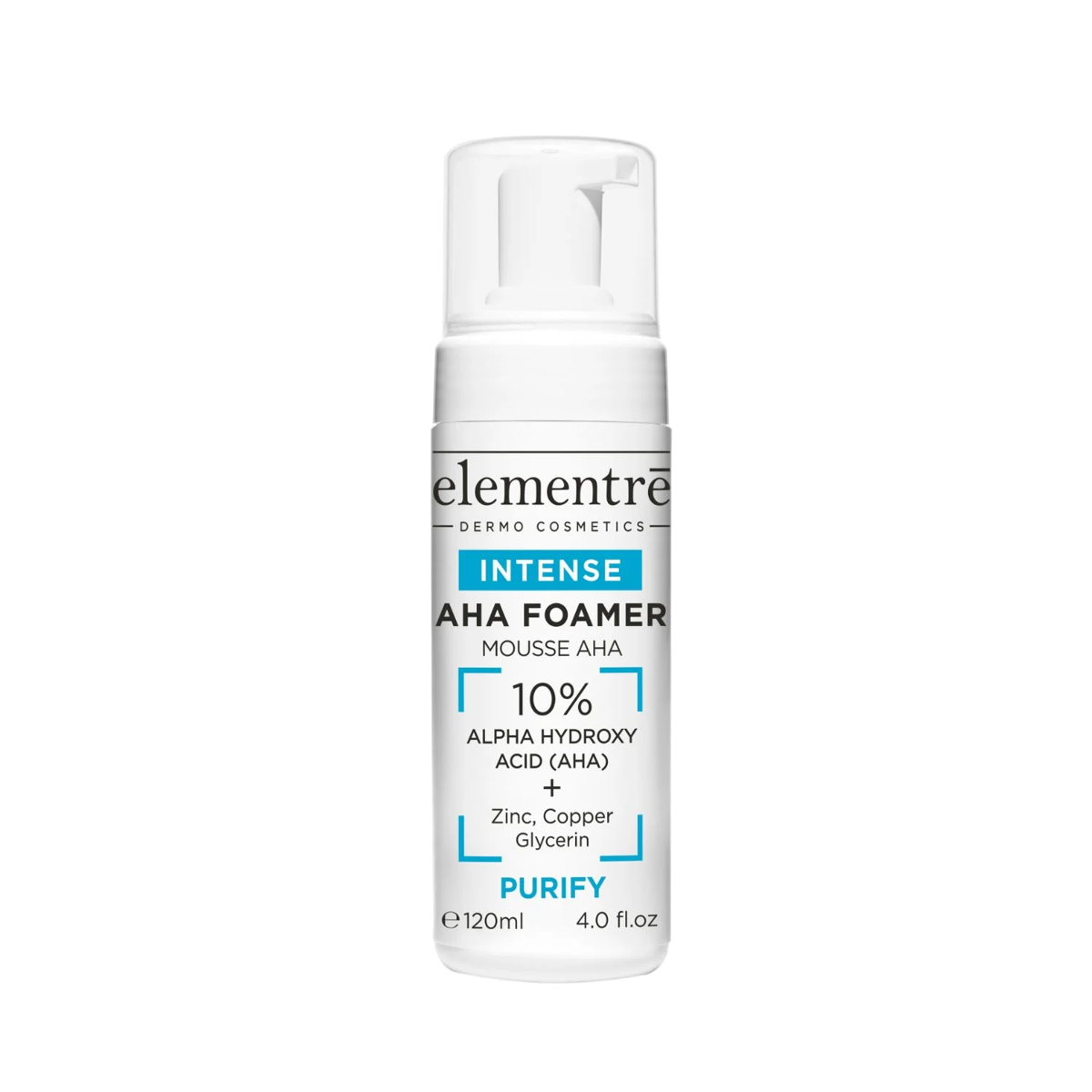 Elementre 10% Alpha Hydroxy Acid Foamer Intense Exfoliating Cleanser 120ml