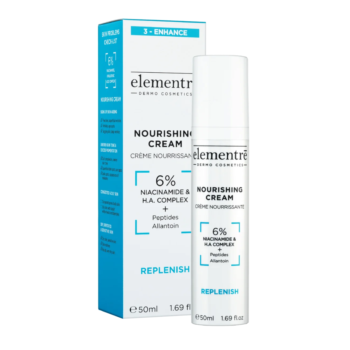 Elementre 6% Niacinamide & Hyaluronic Acid - Lifting Cream 50ml