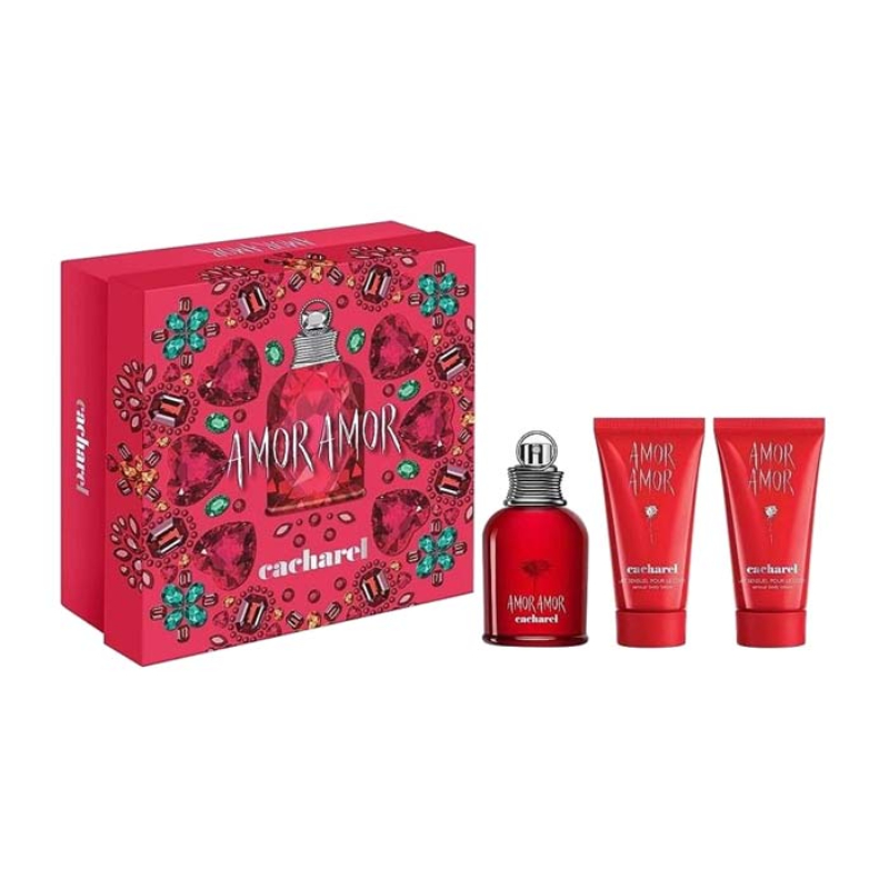 Cacharel Amor Amor Edt 50ml + 2 x 50ml Body Lotion Giftset