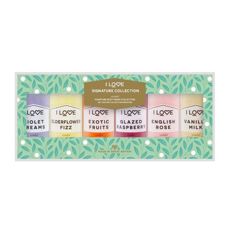 I Love Signature Scented Collection Miniature Body Wash Collection 6 x 100ml