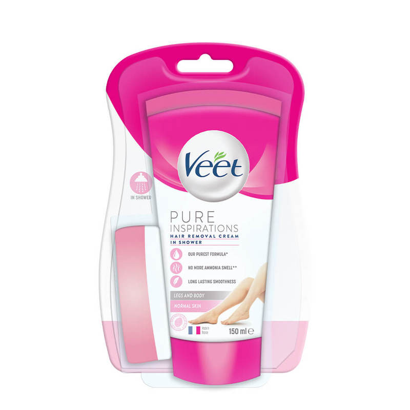 Veet Pure In-Shower Hair Removal Cream Legs and Body Normal Skin 150ml