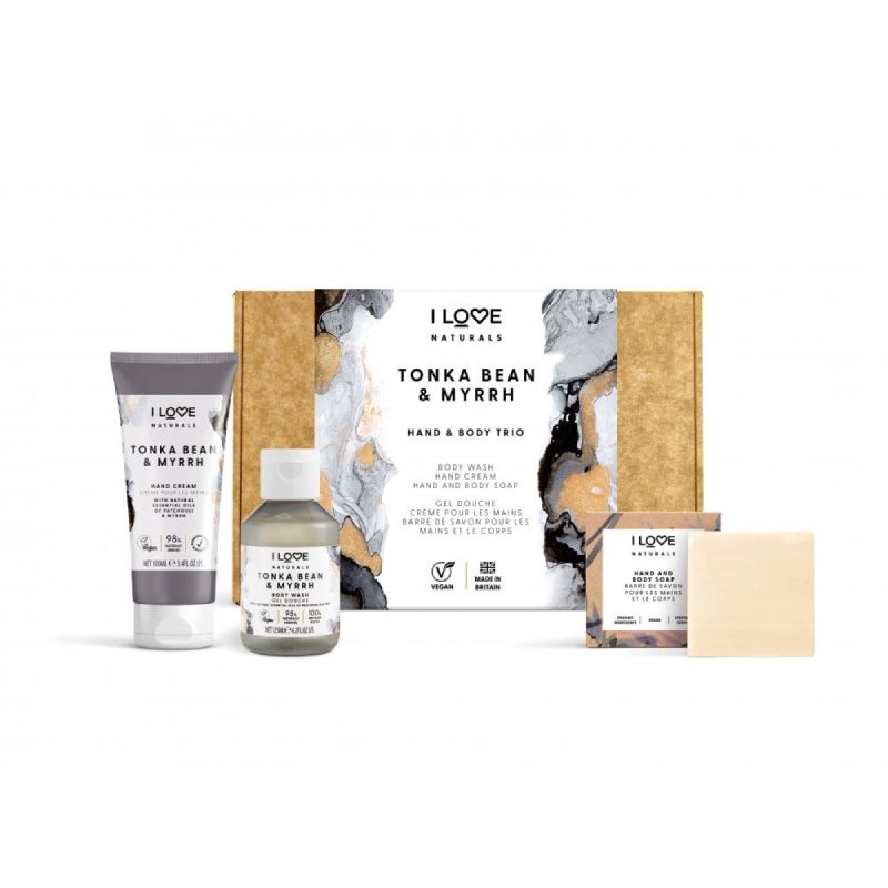 I Love Naturals Tonka Bean & Myrrh Hand & Body Trio Pack