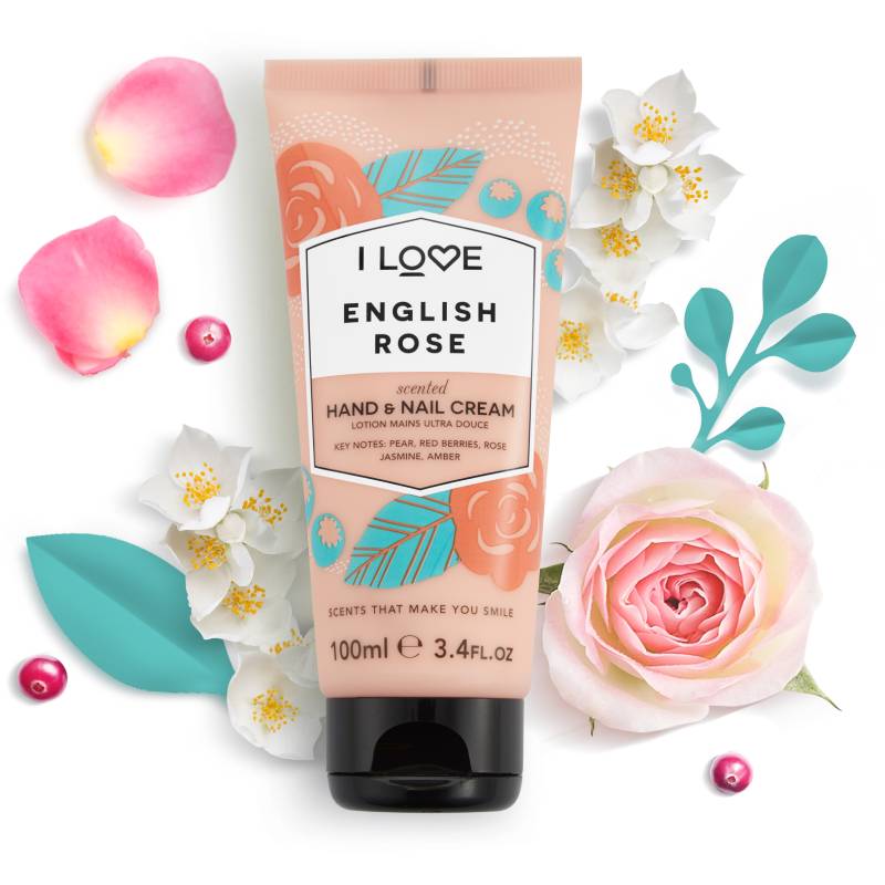 I Love English Rose Hand & Nail Cream 100ml