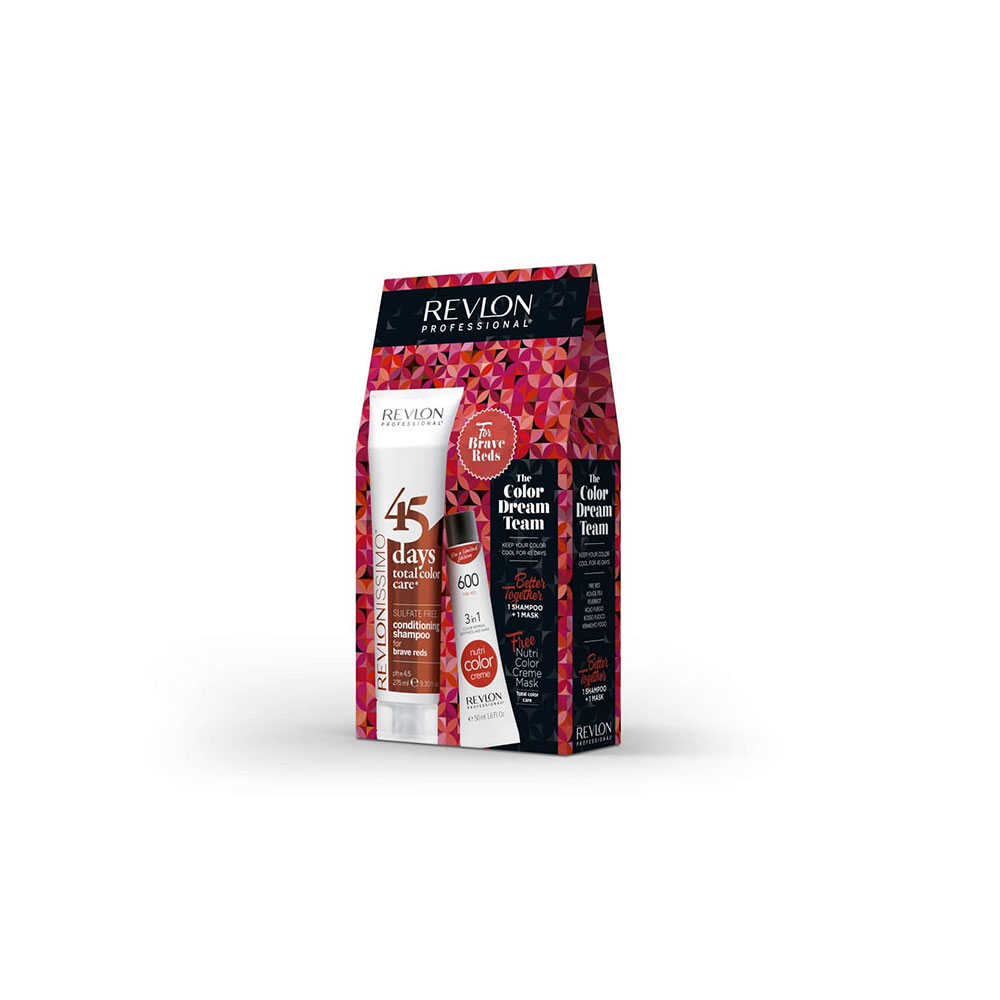 Revlon Color Dream Team Shampoo Brave Reds 45 Days 275ml + Nutri Color Creams The Brave Reds 600 Fire Red 50ml