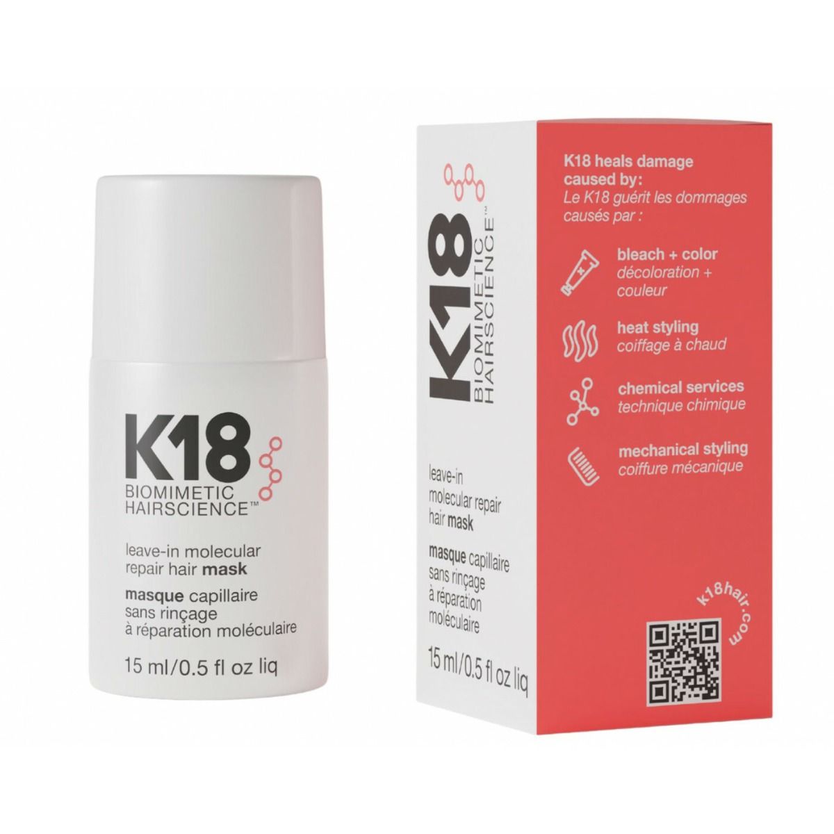 K18 Leave In Molecular Repair Mask 15ml