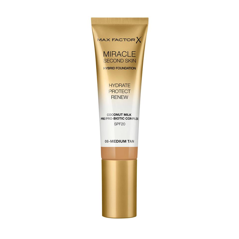 Max Factor Miracle Second Skin Hybrid Foundation 08-Medium Tan