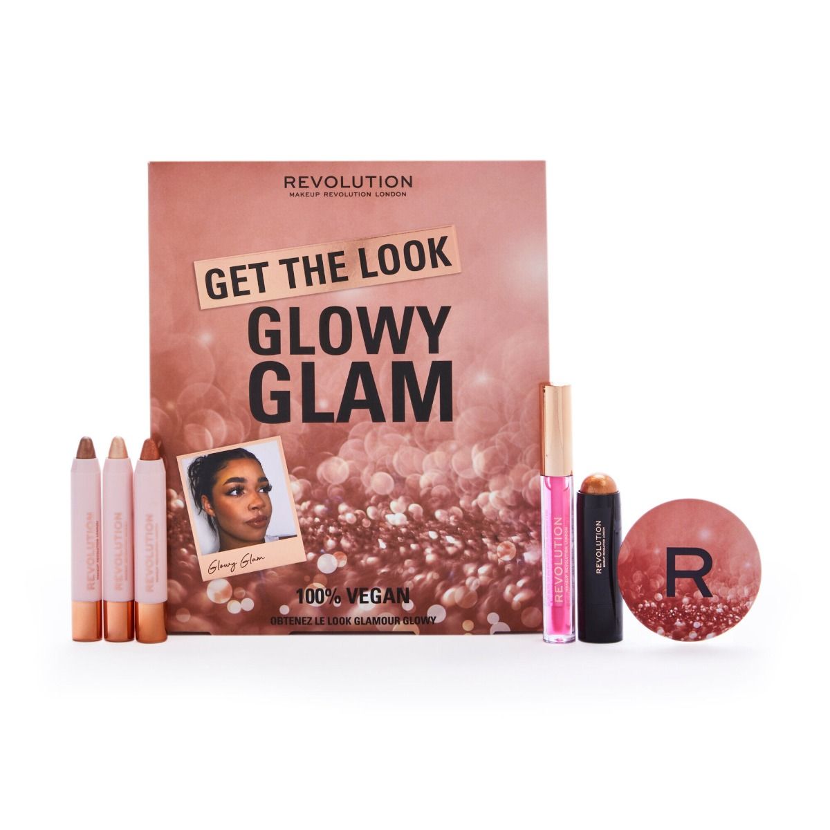Makeup Revolution Get The Look" Glowy Glam" Makeup Gift Set