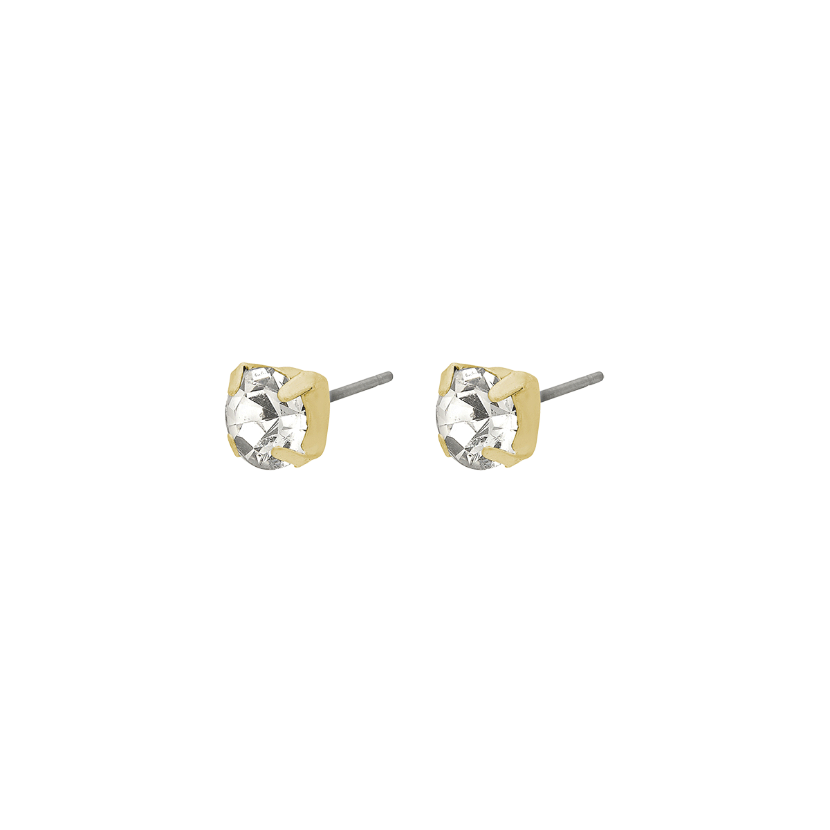 Pilgrim Original Earrings Crystal Gold-plated