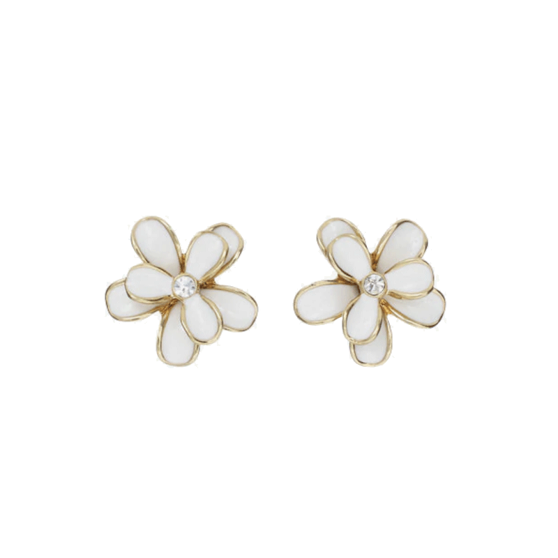Pilgrim Evie Earrings White Gold-plated