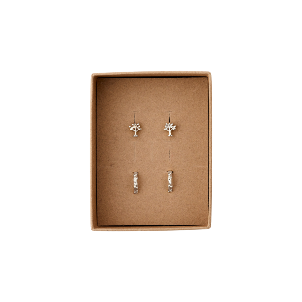 Pilgrim Piper Earrings 2-In-1 Gift Set Silver-Plated