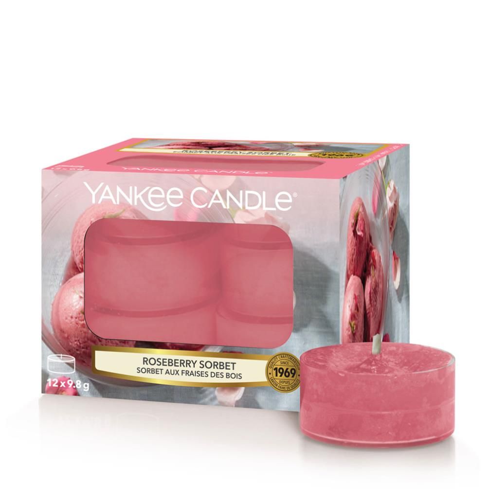 Yankee Candle Tea Light Roseberry Sorbet