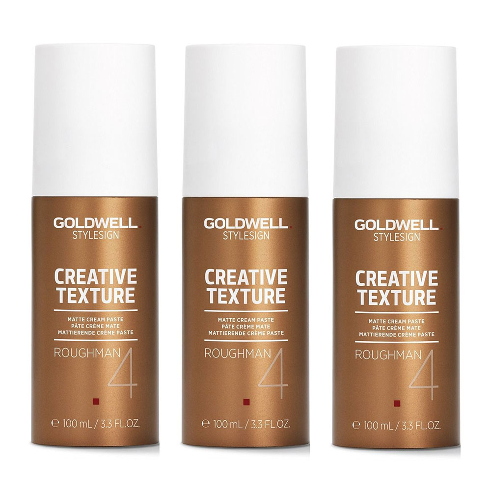 3 - PACK Goldwell StyleSign Roughman Matte Cream Paste 100ml