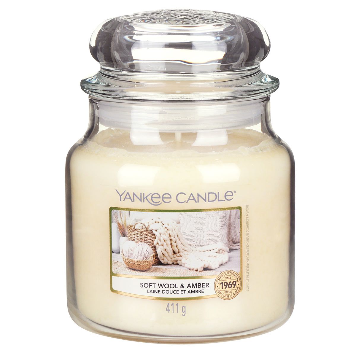 Yankee Candle Medium Soft Wool And Amber