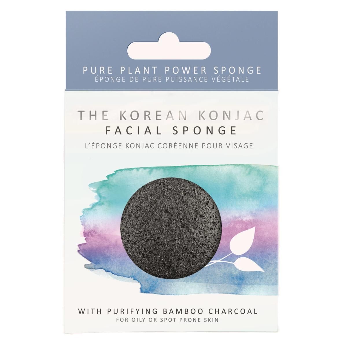 Korean Konjac Sponge Premium Facial Puff Bamboo Charcoal