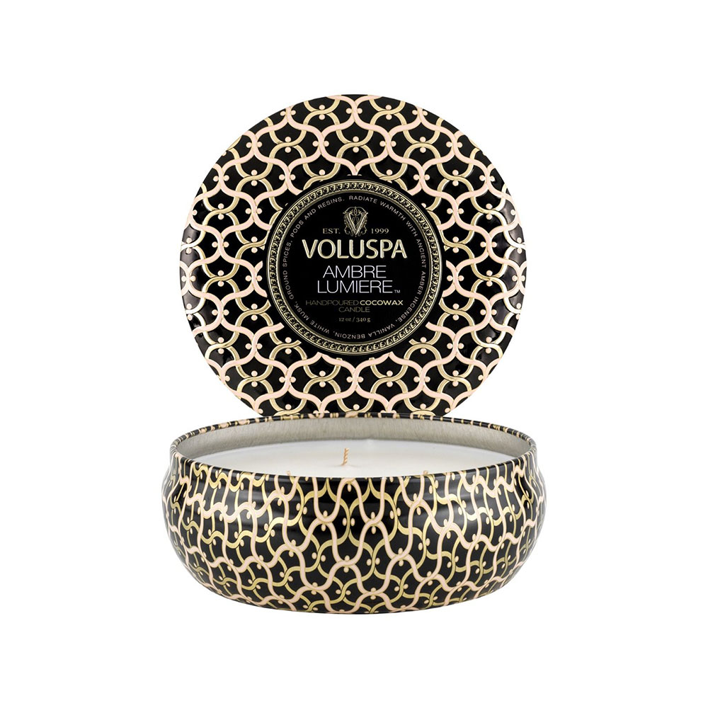 Maison 3 Wick Tin Candle 340g - Ambre Lumiere